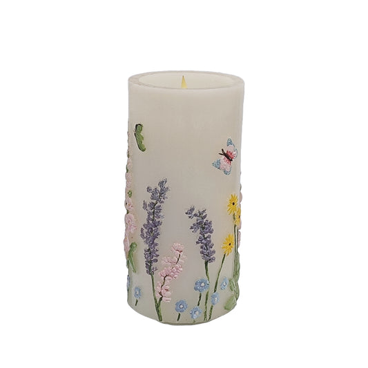 Hand-Painted LED Candle – Waterproof design, No open flames ,Perfect for Gardens & Cozy Home Ambiance